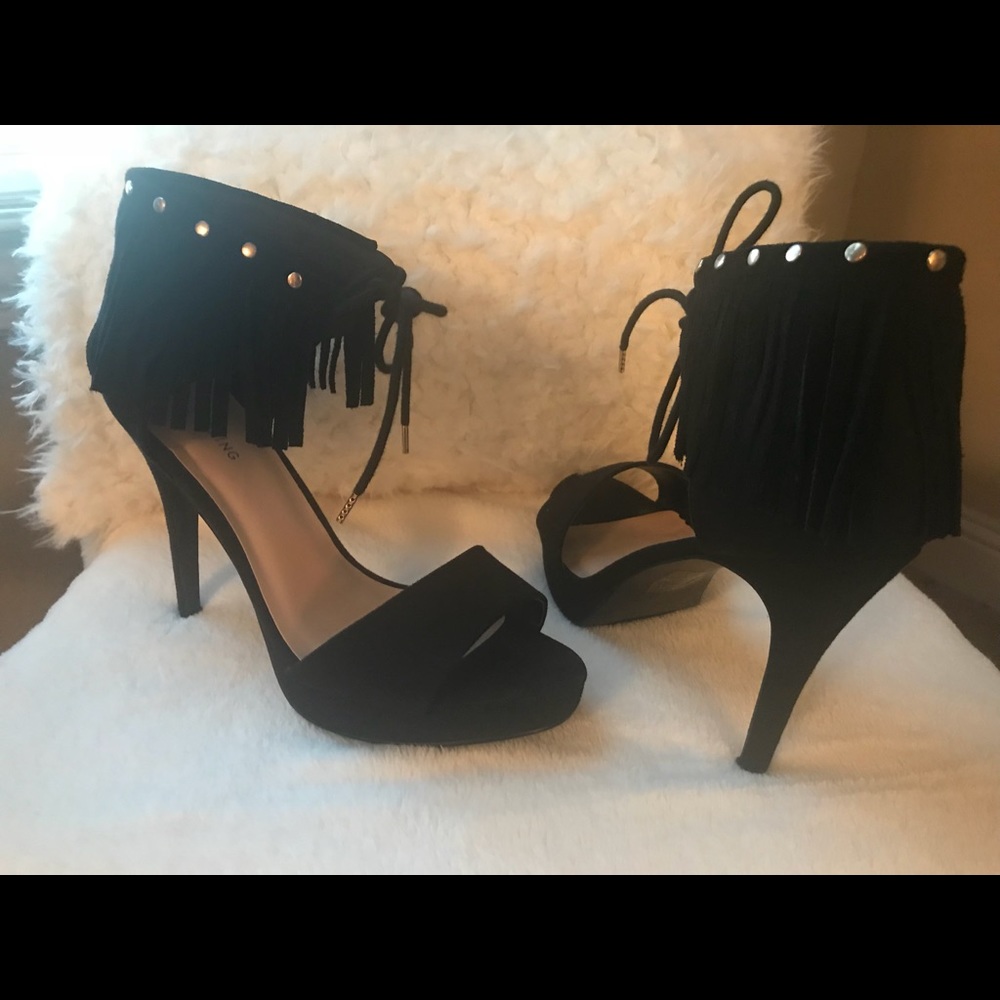 Black Suede High Heel